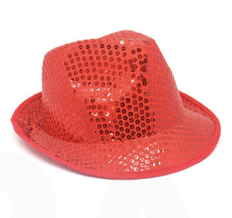 trilby hat red