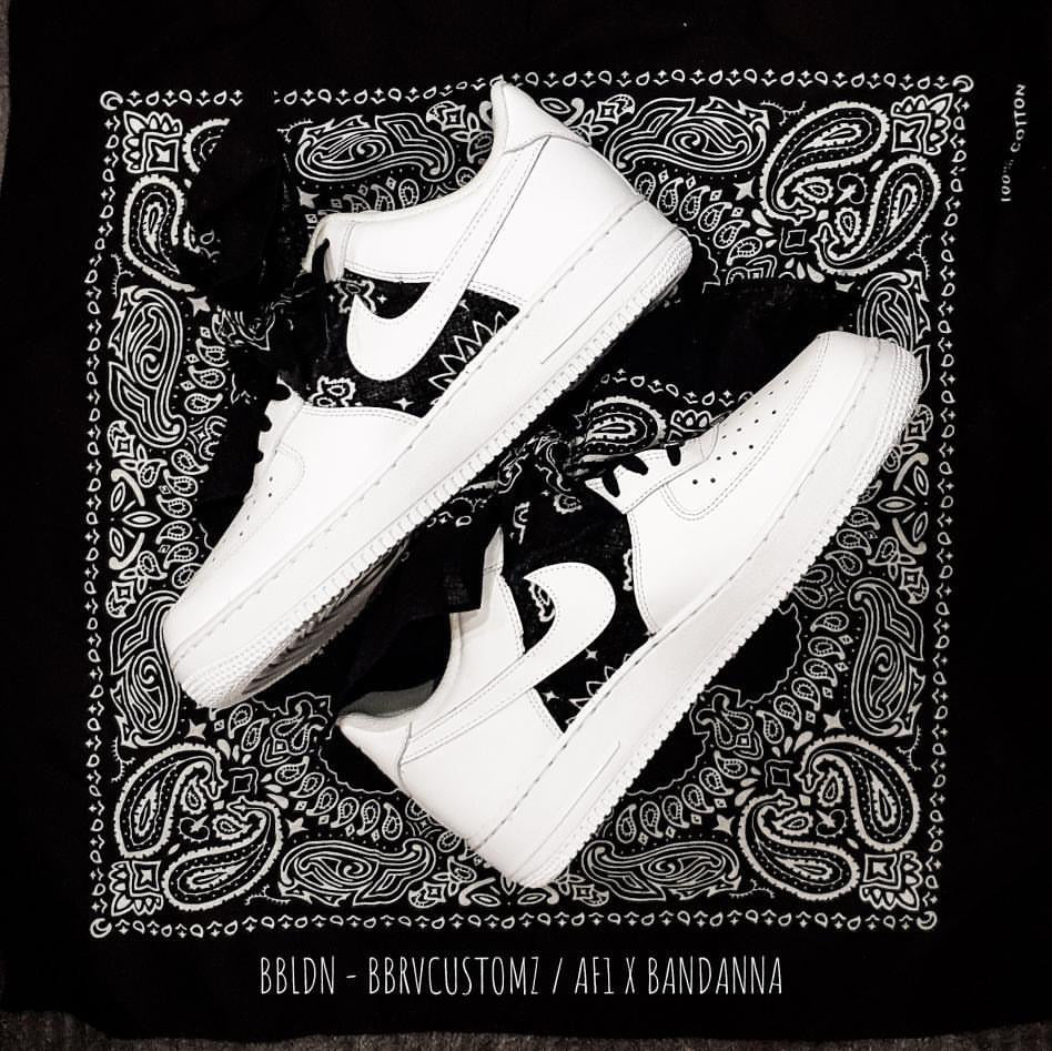 black bandana air force ones