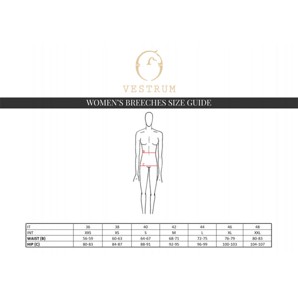 Vestrum Breeches Size Chart - womens