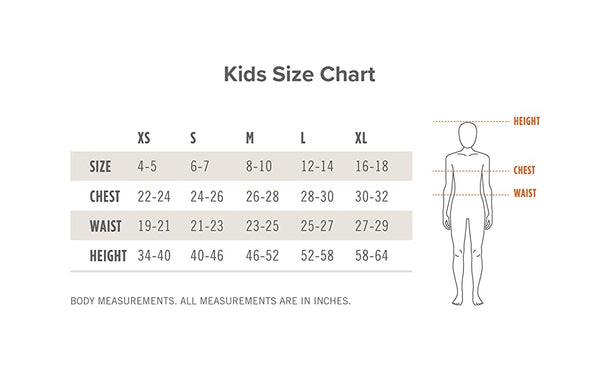 Ariat Kids / Youth Breeches Size Chart