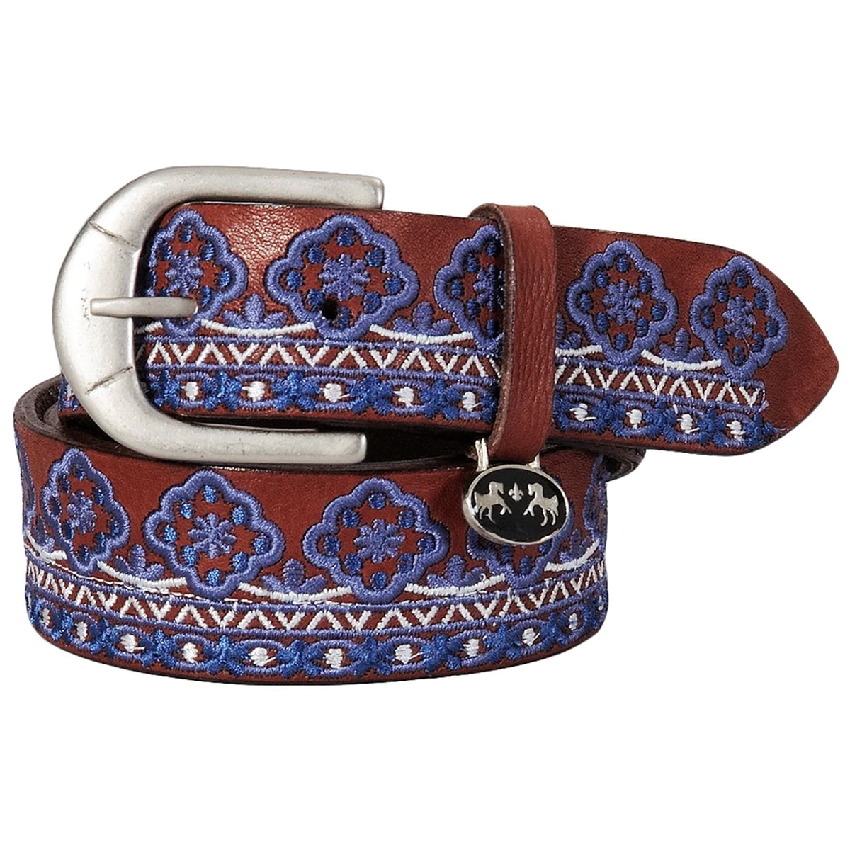 Equiline GrueG Fancy Leather Belt | Farm House Tack Champagne / 100