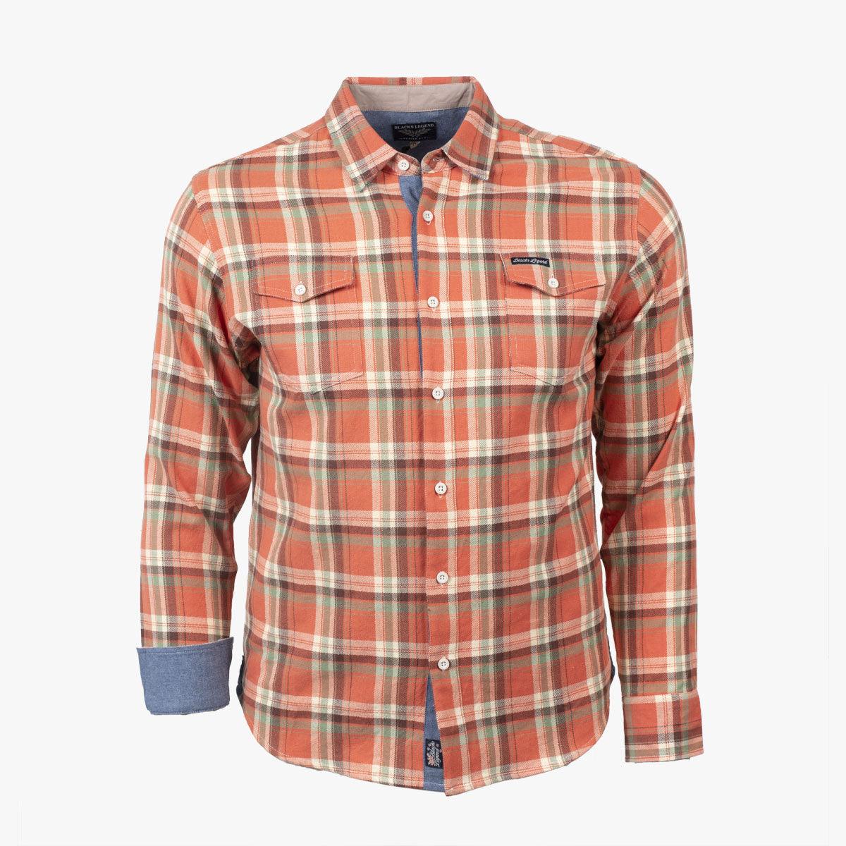 chemise à carreaux - orange