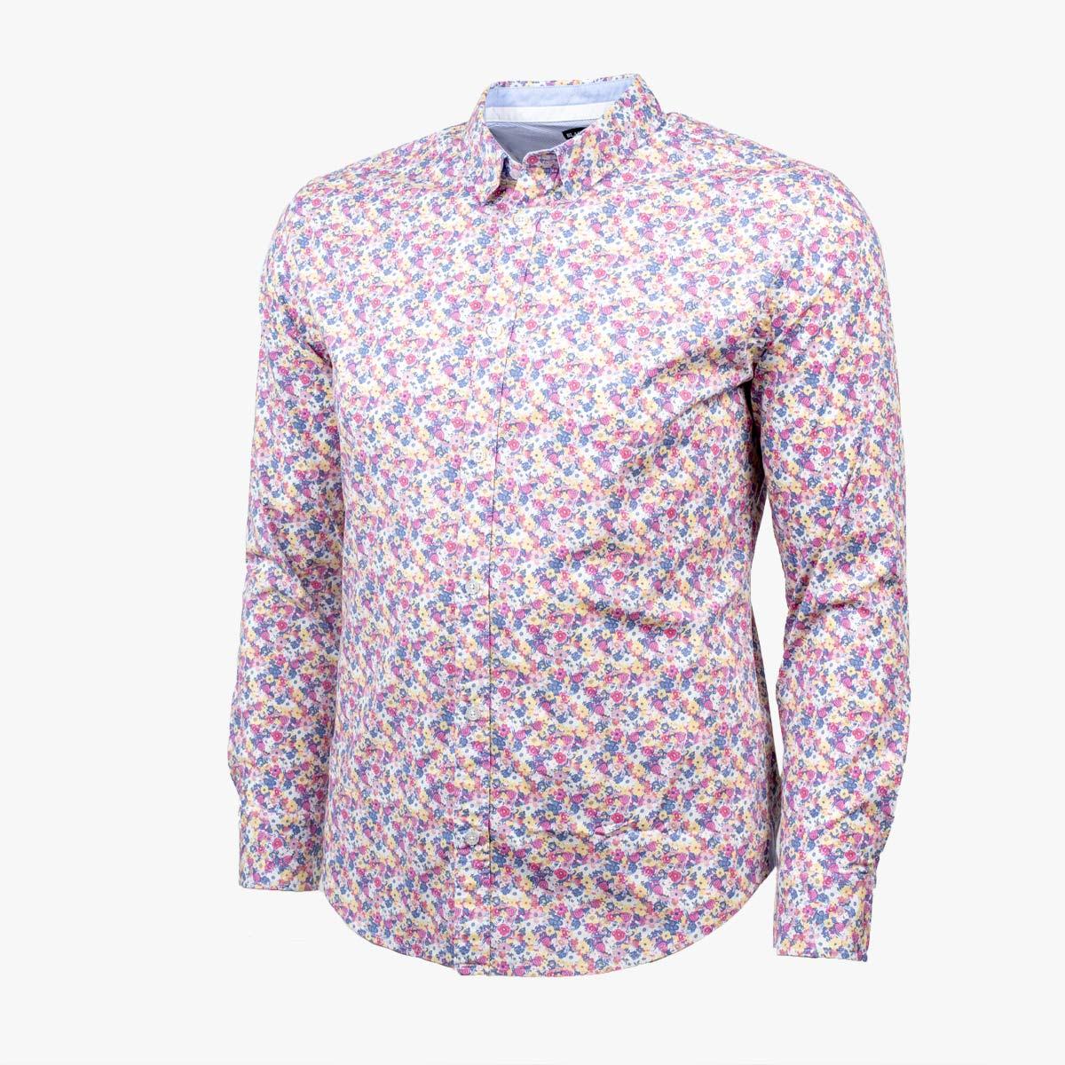 chemise manches longues à petites fleurs