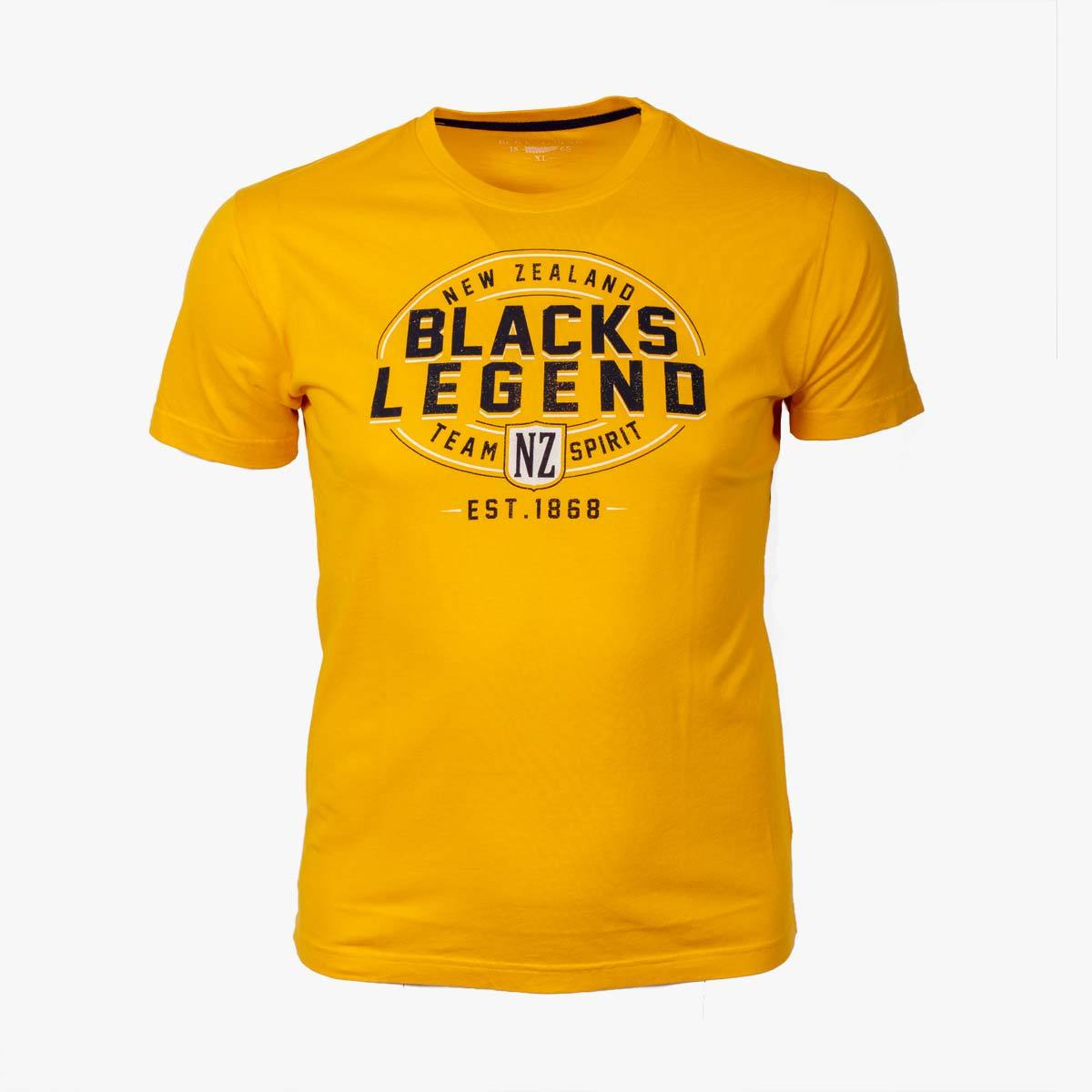 tee-shirt blacks legend - jaune
