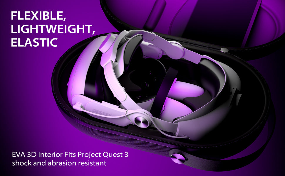  DESTEK Estuche de transporte CC2 compatible con controladores  Meta/Oculus Quest 3, Pro y Touch, accesorios de realidad virtual para  viajes, almacenamiento y protección portátil : Videojuegos