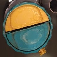 Old Style Blue And Yellow Flush Valve