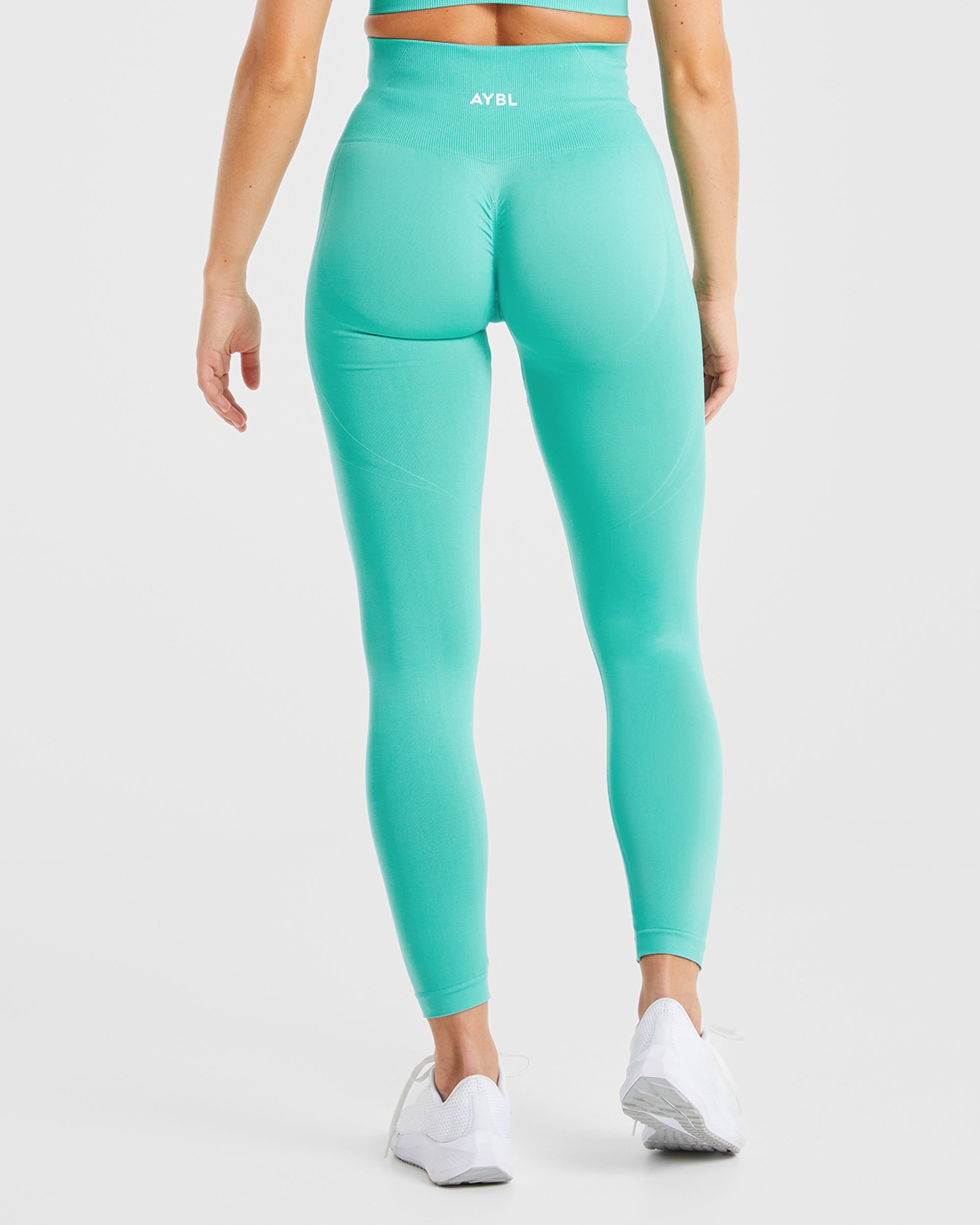 Factory Directly Sale Light Green Seamless Contour Leggings with