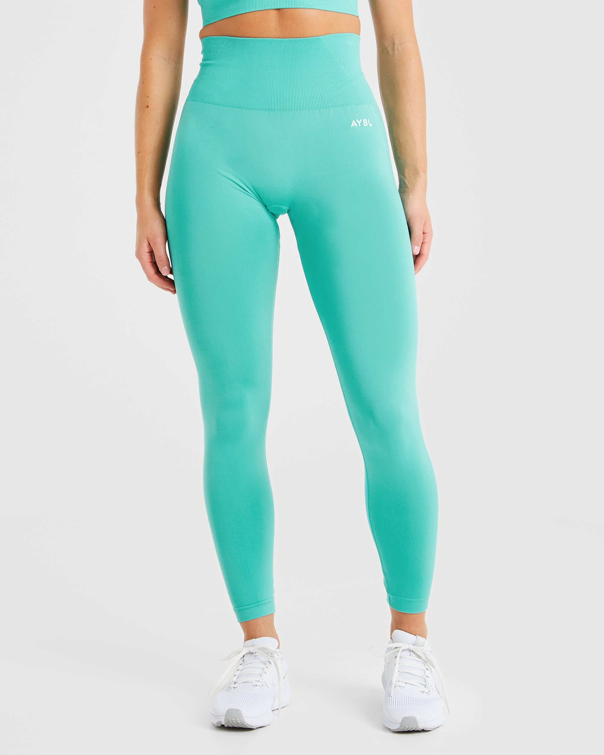 ombre green high waisted seamless workout exercise leggings size S Aybl