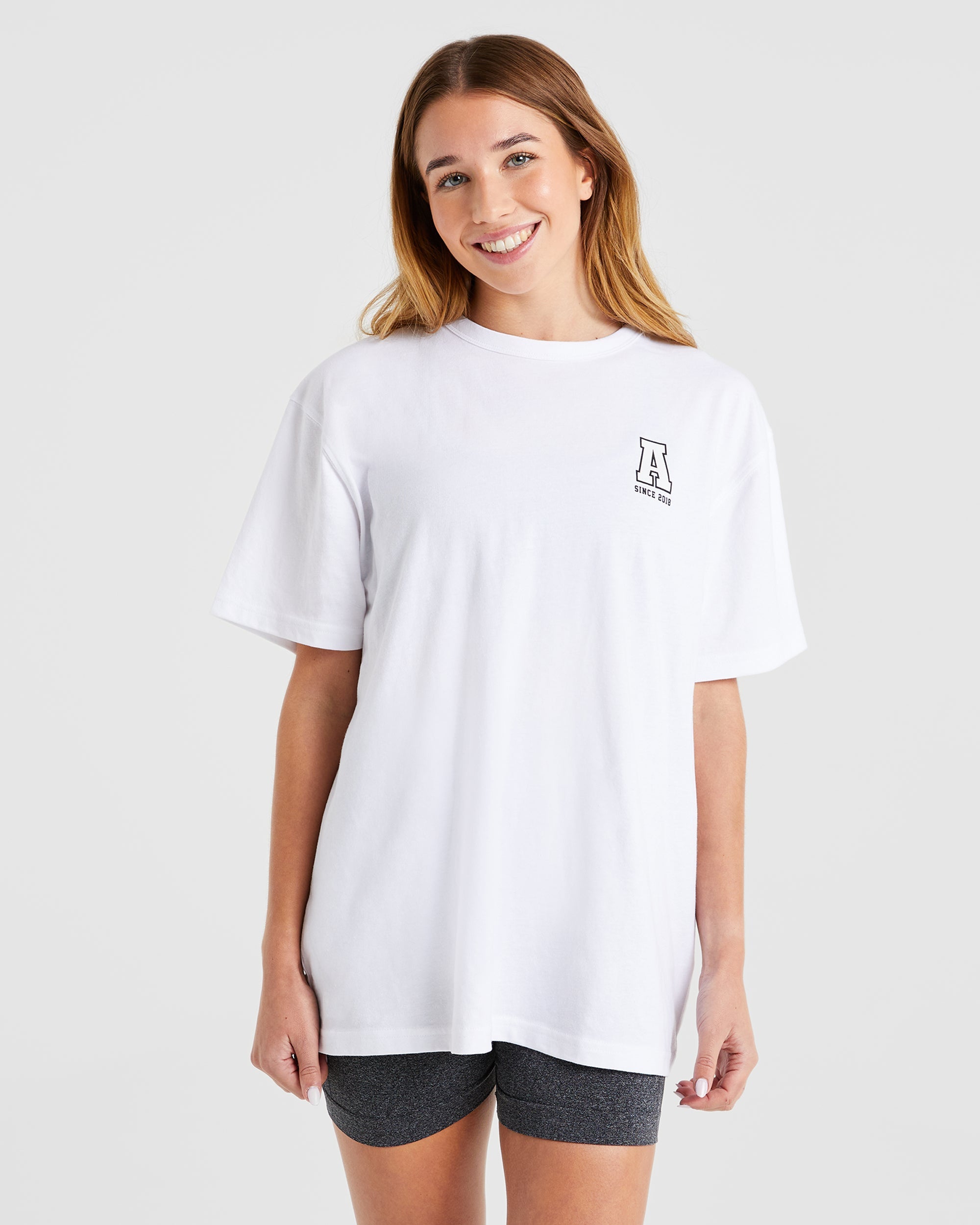 Slogan Oversized Crop T Shirt - White – AYBL EU