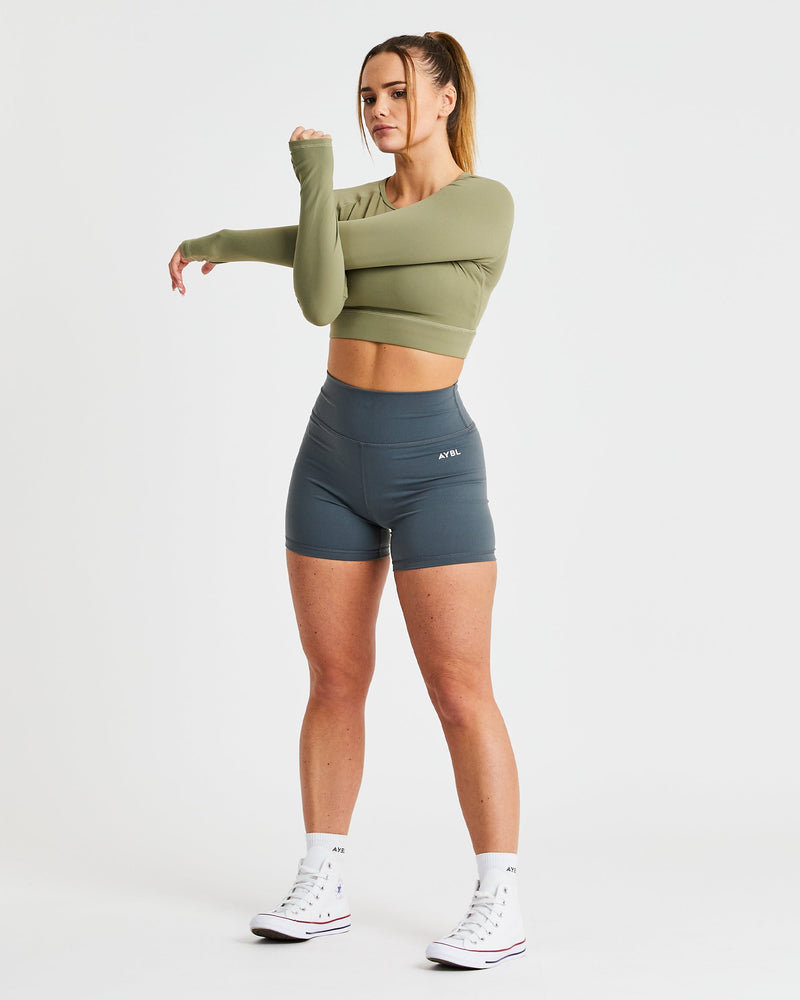 Core Long Sleeve Crop Top - Olive – AYBL USA