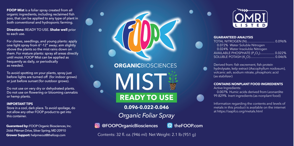 Mist Ready To Use Label