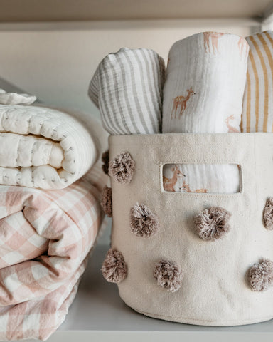 Pom pom storage basket