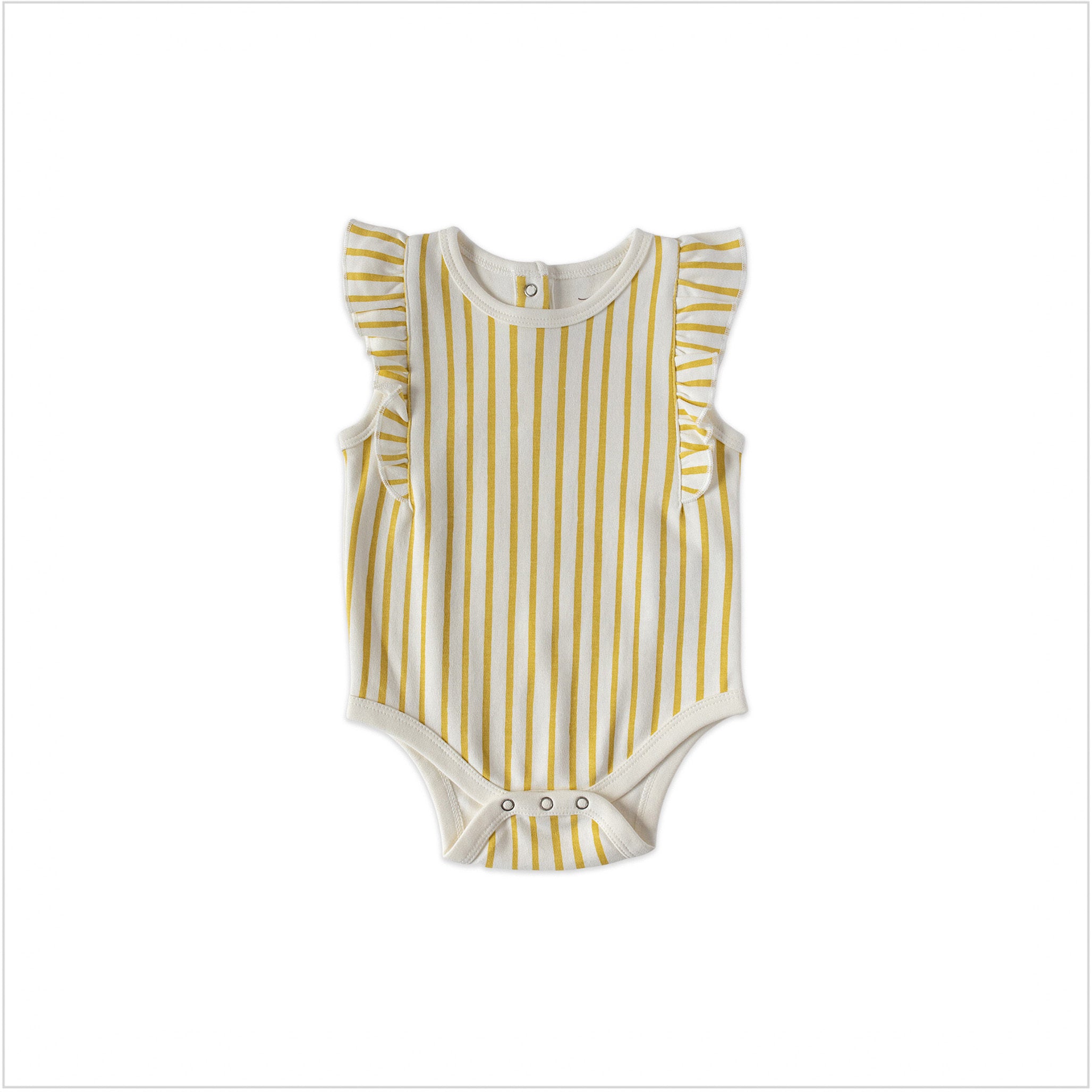 Bestrating moeilijk Afdeling Organic Baby Clothing - Sleeveless Ruffle One-Piece Onesie – Pehr