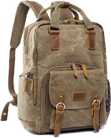 Best Canvas Camera Bags — S-Zone Canvas Camera Backpack — Sunny 16