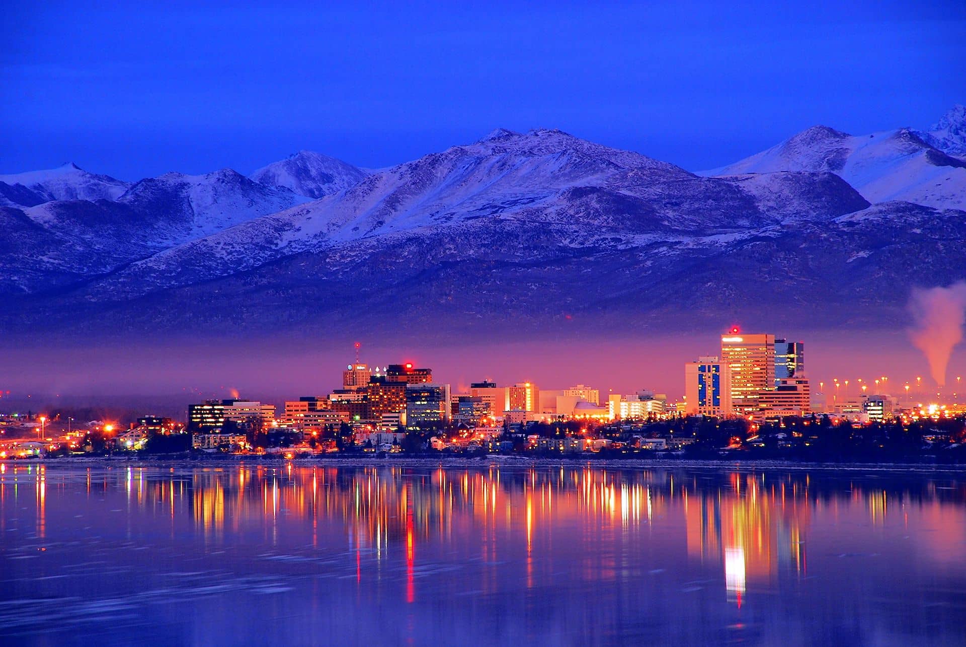 Best and Cheapest Places to Travel In January - Alaska Anchorage Downtown Skyline