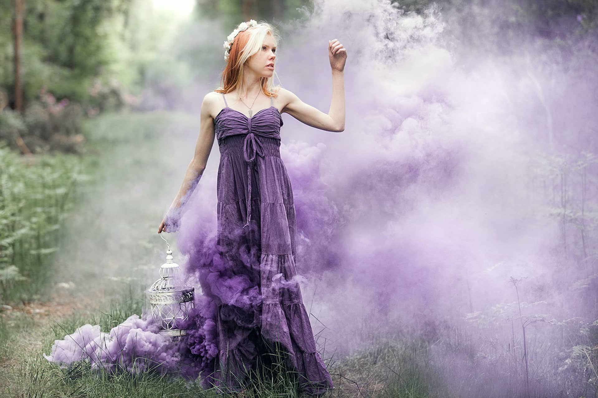 Color Smoke Bomb Photography Ideas - Portrait