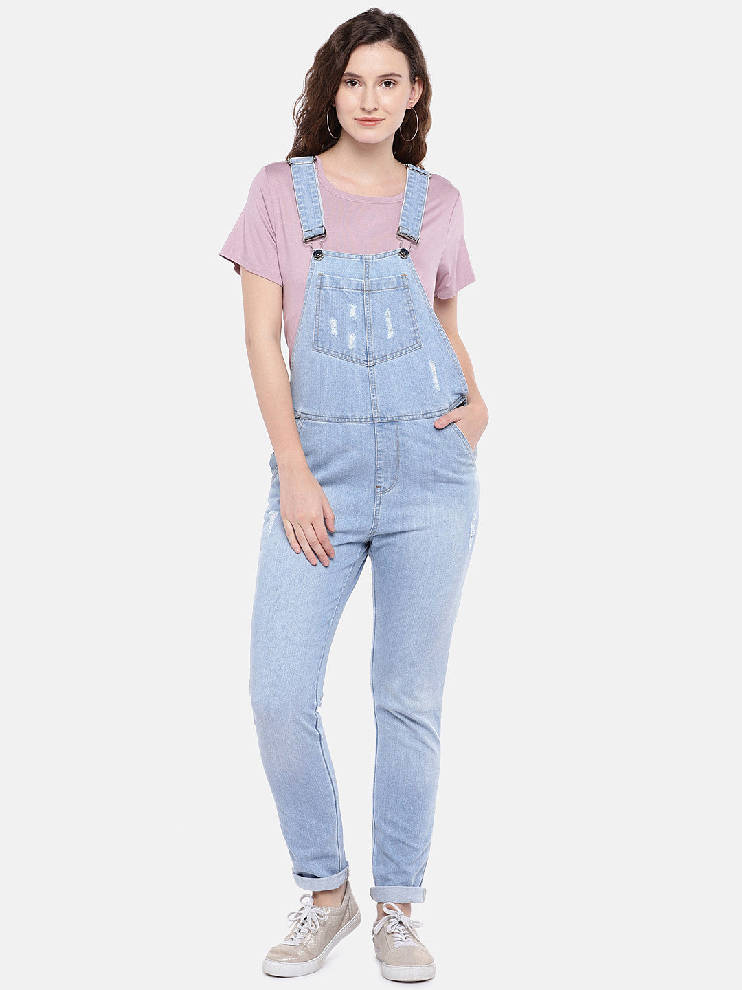 ladies blue dungarees