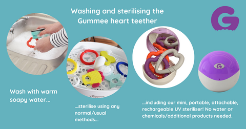 Images show teethers being sterilised