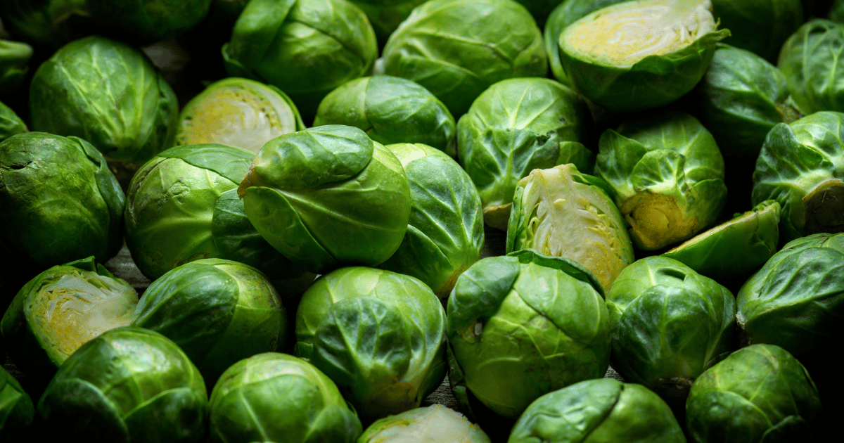 Closeup of Brussels sprouts