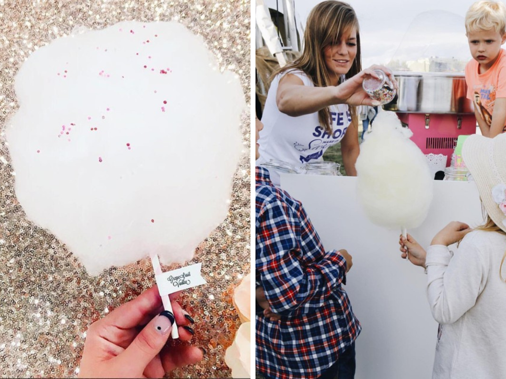 gourmet cotton candy with sprinkles