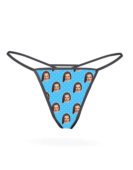 Polka Face Thong With Face On