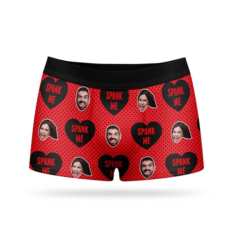 Personalize Face Boxer Love Heart Custom Funny Underwear