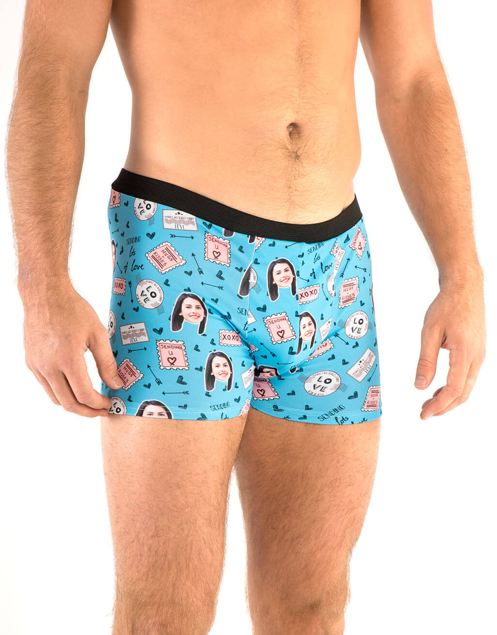 Mens XOXO Hugs and Kisses All Over Boxer Briefs Valentines Day Underwear