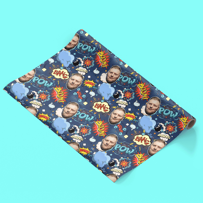 comic wrapping paper