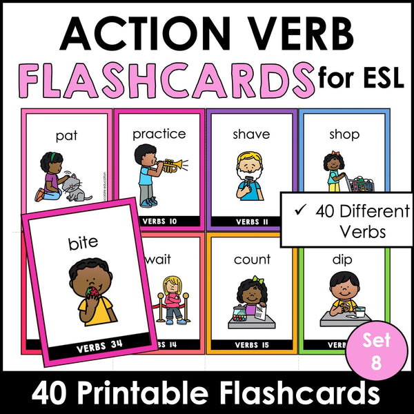 Action Flashcards – Set A – ESL Flashcards
