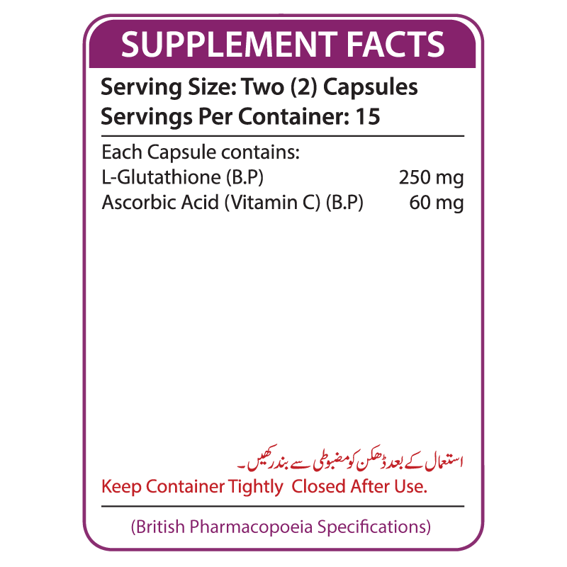 Glutafair Supplement Facts