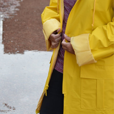 yellow rain slicker