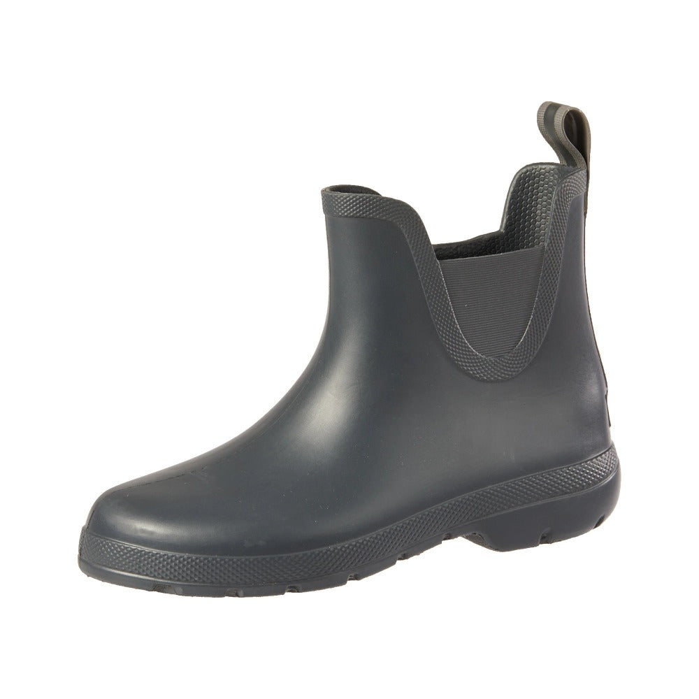 gray ankle rain boots