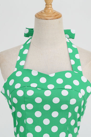 Green Polka Dots 1950s Pin Up Dress