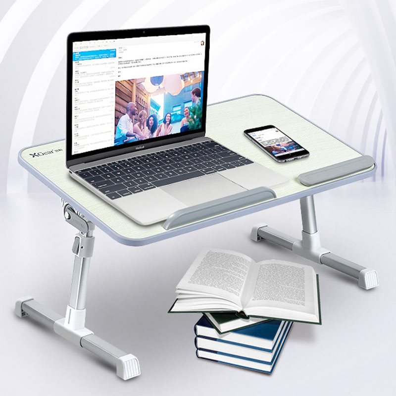 Height Adjustable Laptop Bed Table Portable Lap Desk With