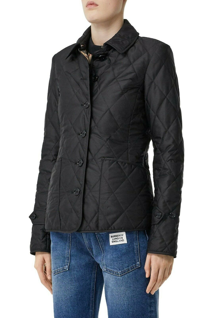 burberry quilted jacket blue