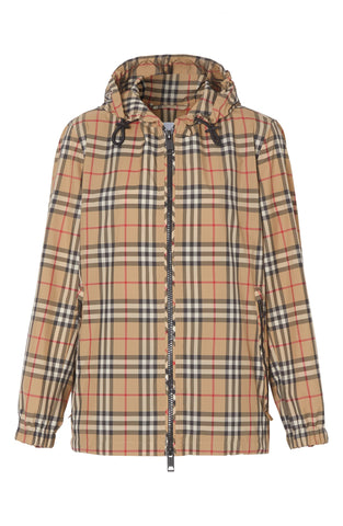 burberry hooded rain jacket women's