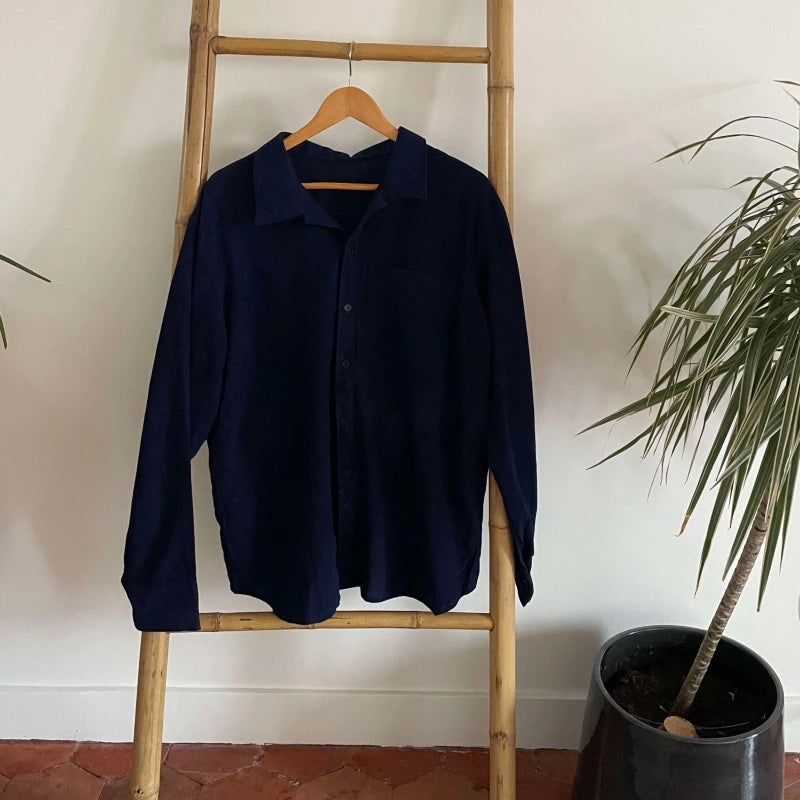 Chemise unisexe indigo naturel