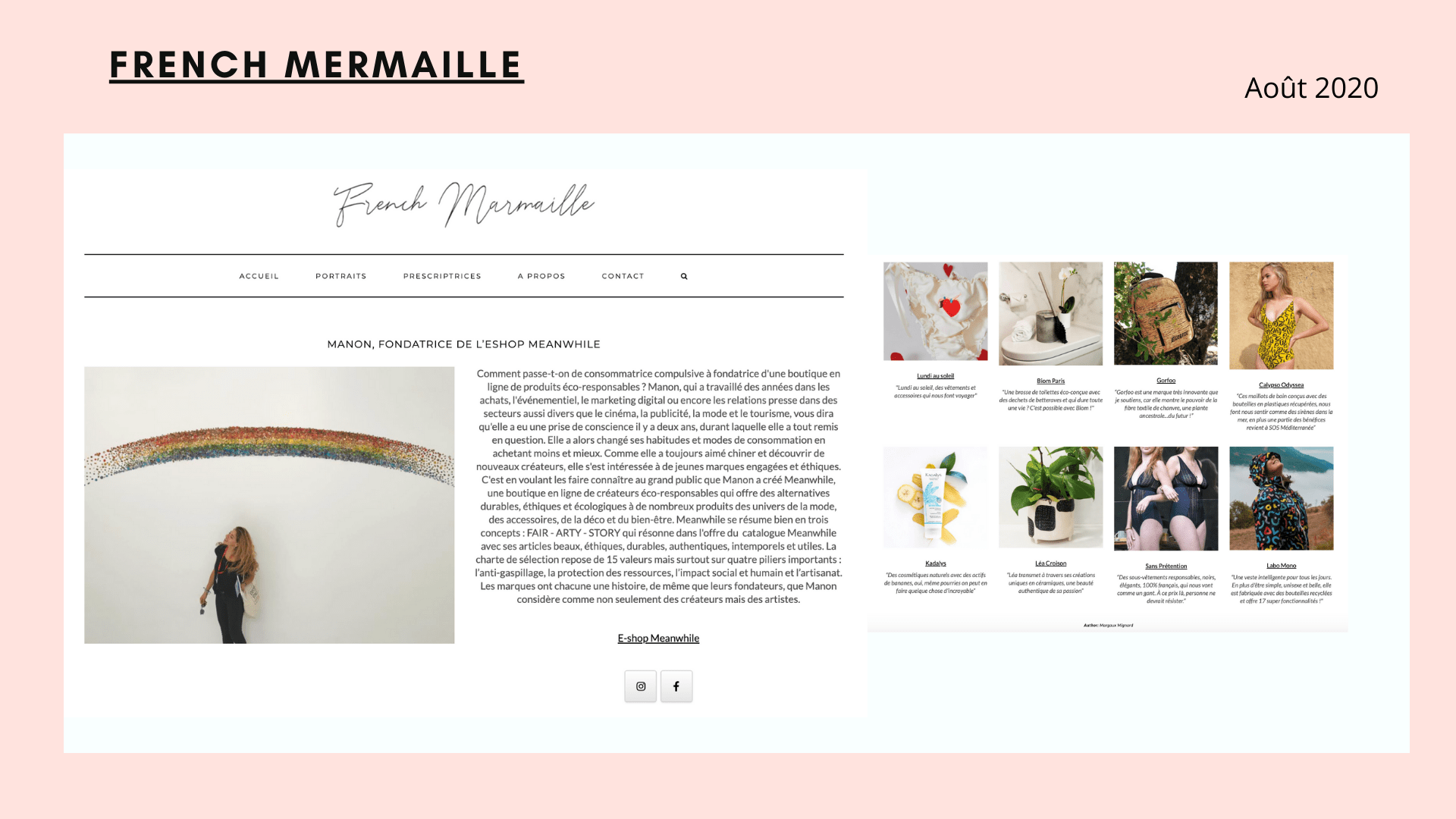 Meanwhile boutique par Manon Fargelat French Mermaille mode éthique