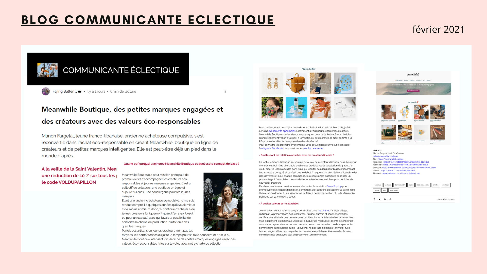 article meanwhile boutique Manon Fargelat par Nicole Chemali