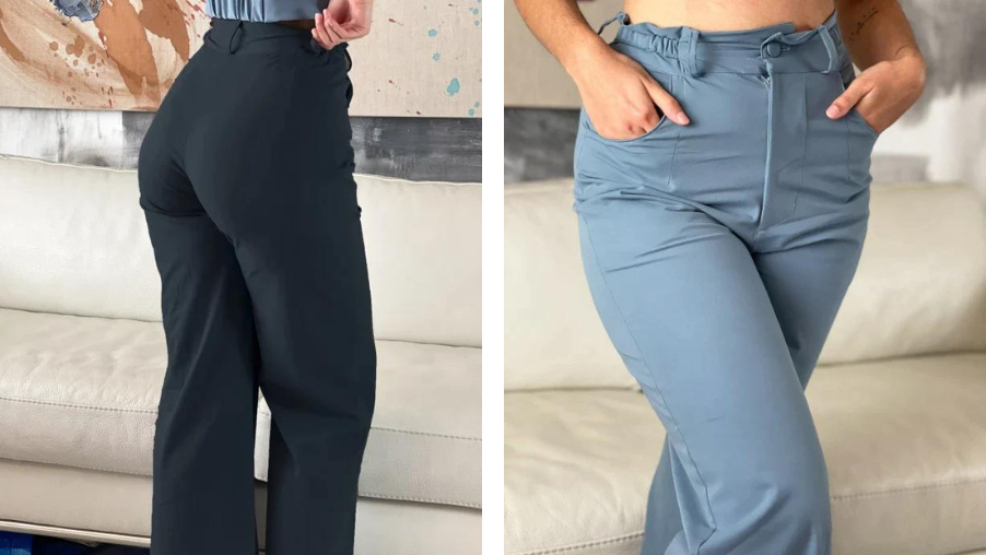 Mode ethique : pantalon extensible issu de stocks dormants Aphaia