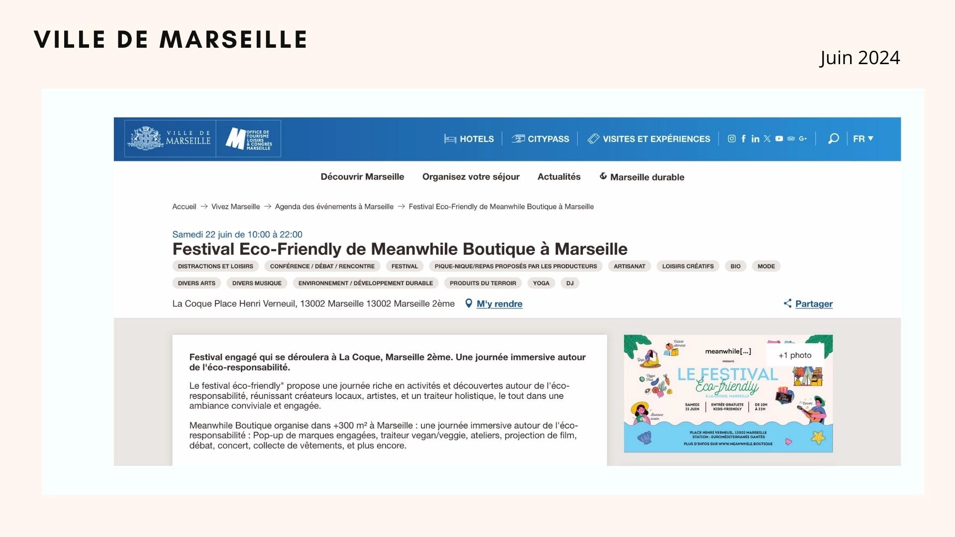 retombées de meanwhile boutique dans Ville de Marseille