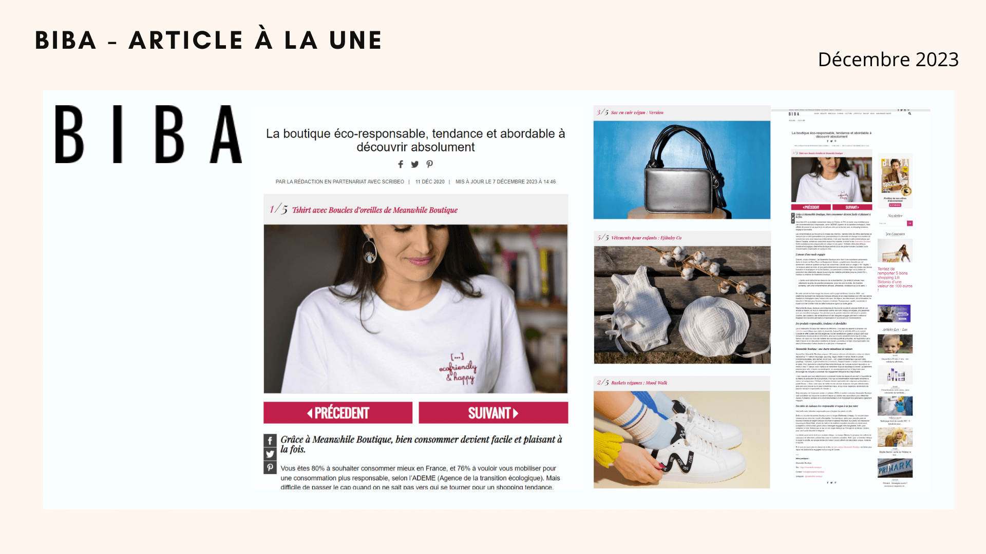 meanwhile boutique à la une de BIBA magazine féminin