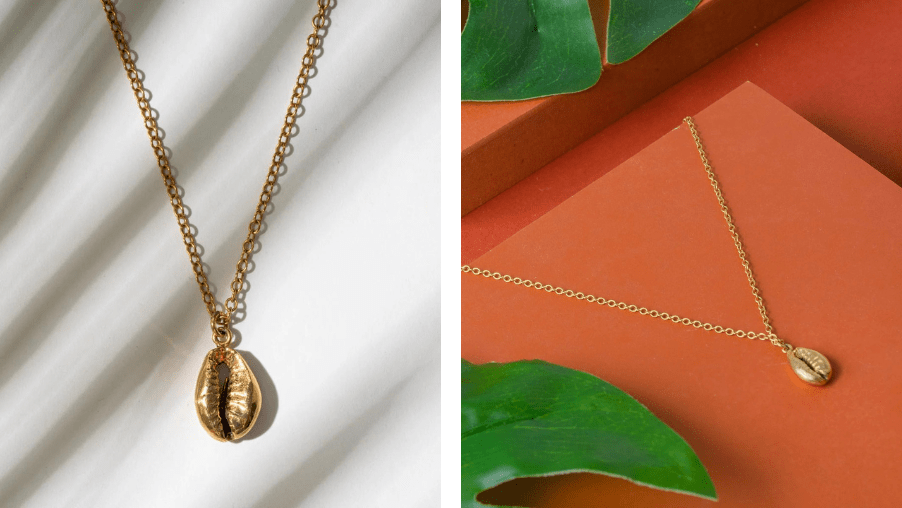 Bijoux faits main : collier doré