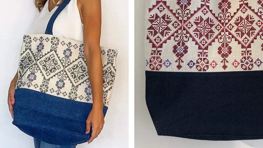 Sac à main éco-responsable en jeans upcyclés // Inaash