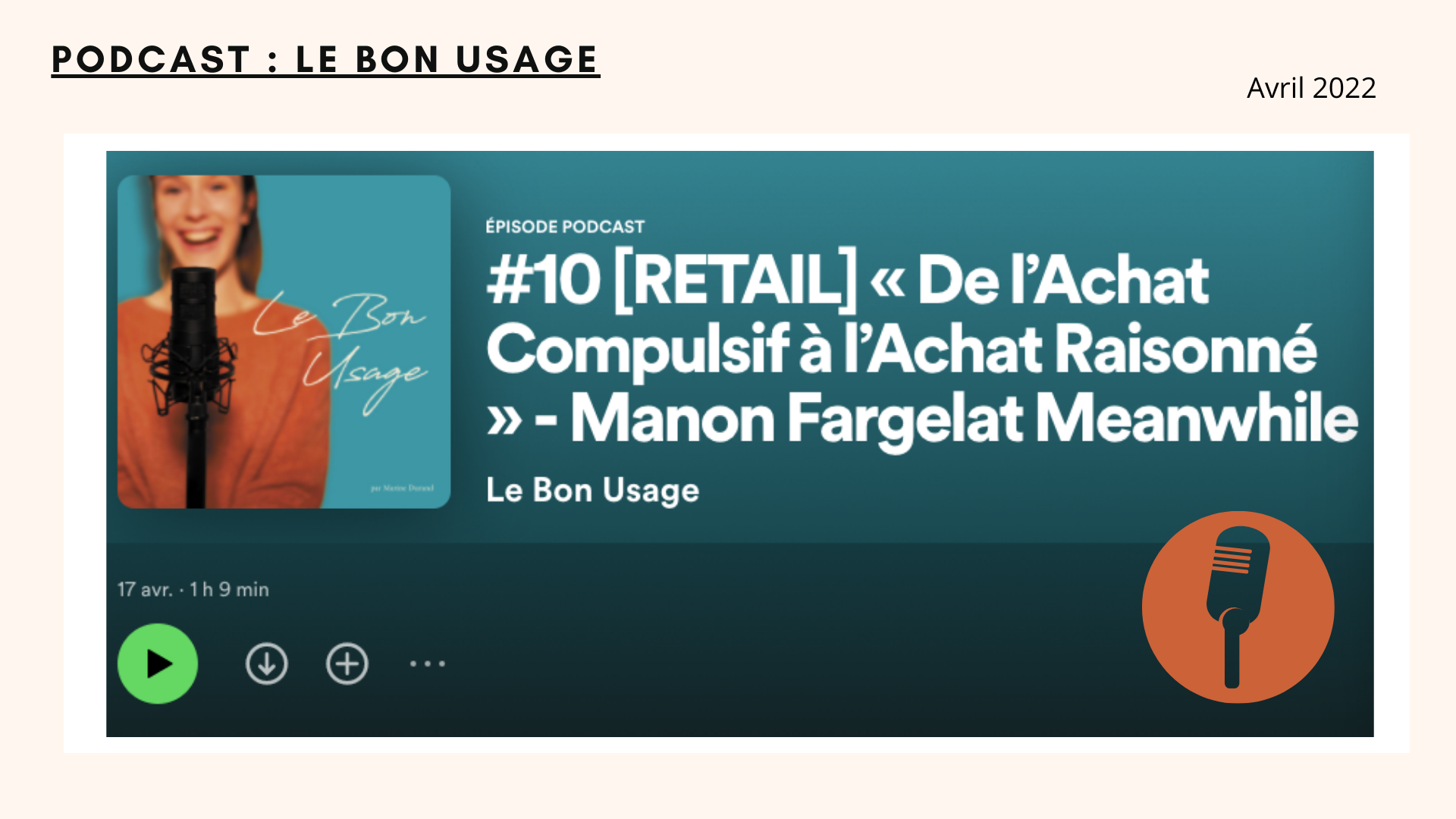 Podcast Meanwhile Boutique x Le Bon Usage