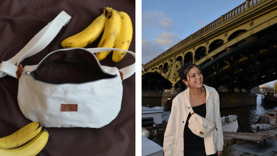 Sac banane en cuir vegan de banane et ananas Binette