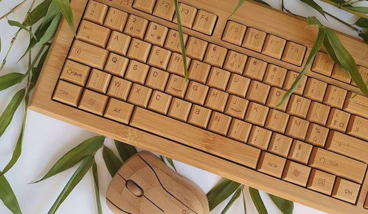 clavier et souris en bambou zéro déchet