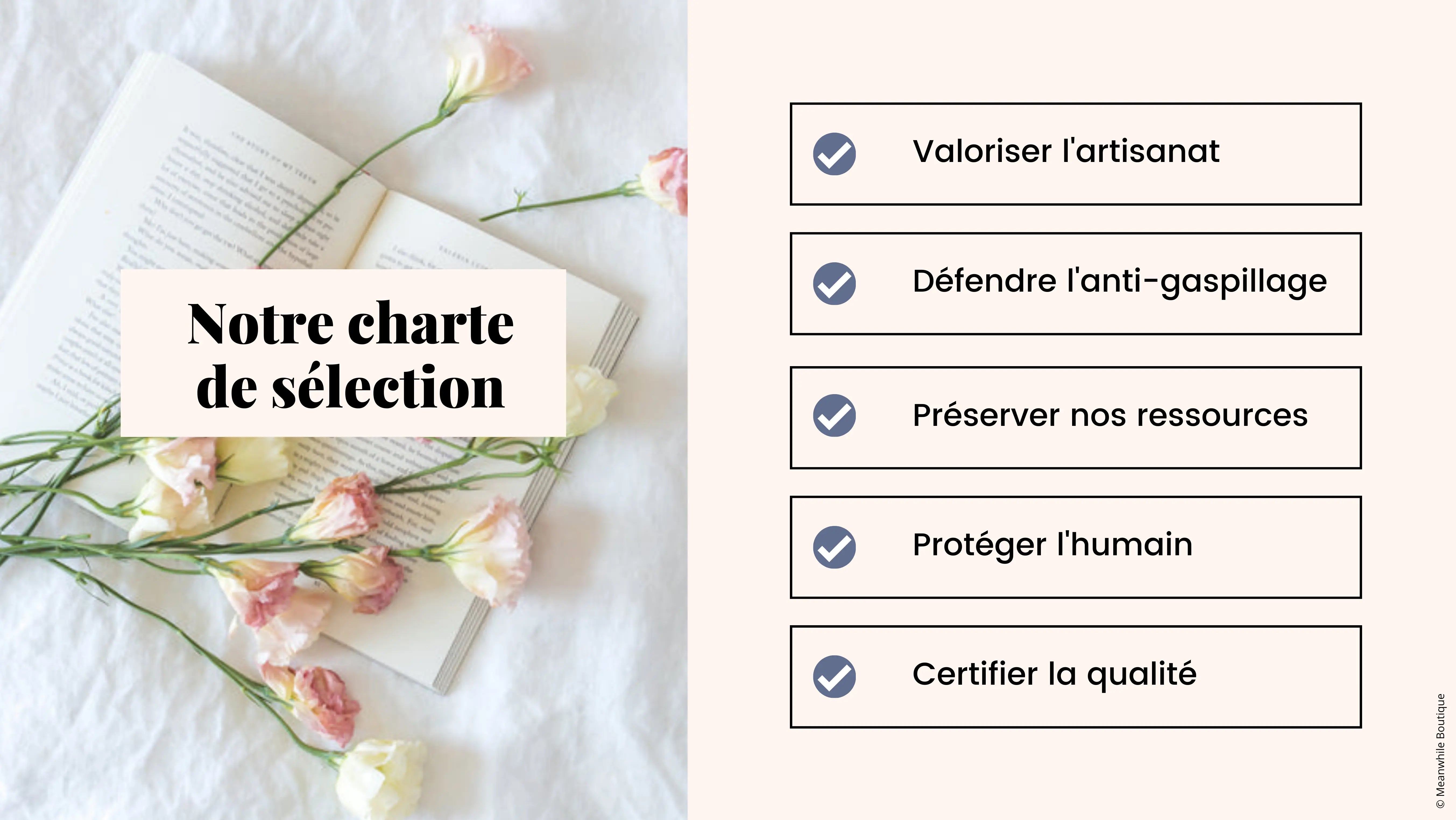 charte de sélection meanwhile boutique