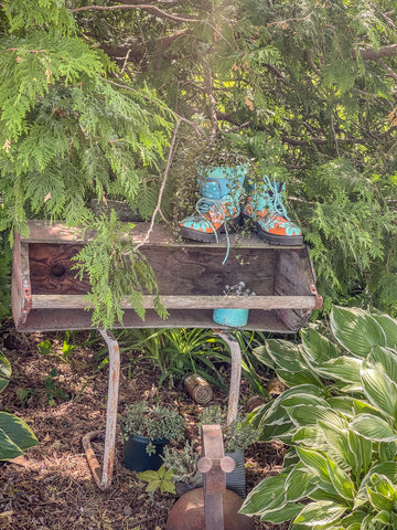 old chair in garden