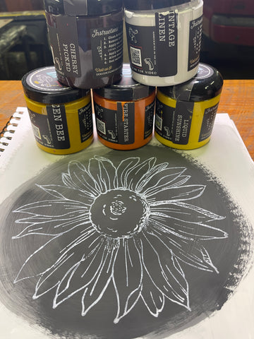 Sunflower Stamp and DIY Paint